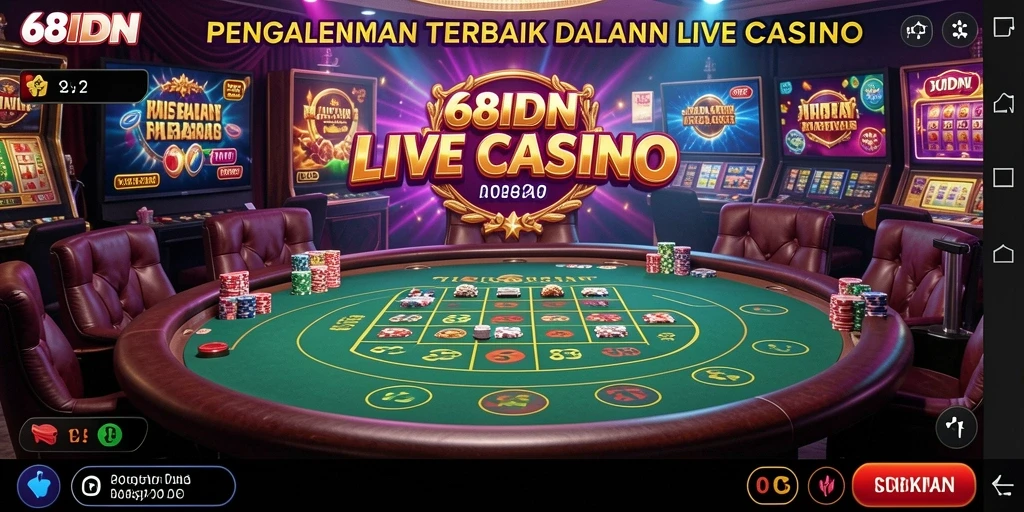 Tampilan gameplay Live Casino yang mengasyikkan dari 68IDN.