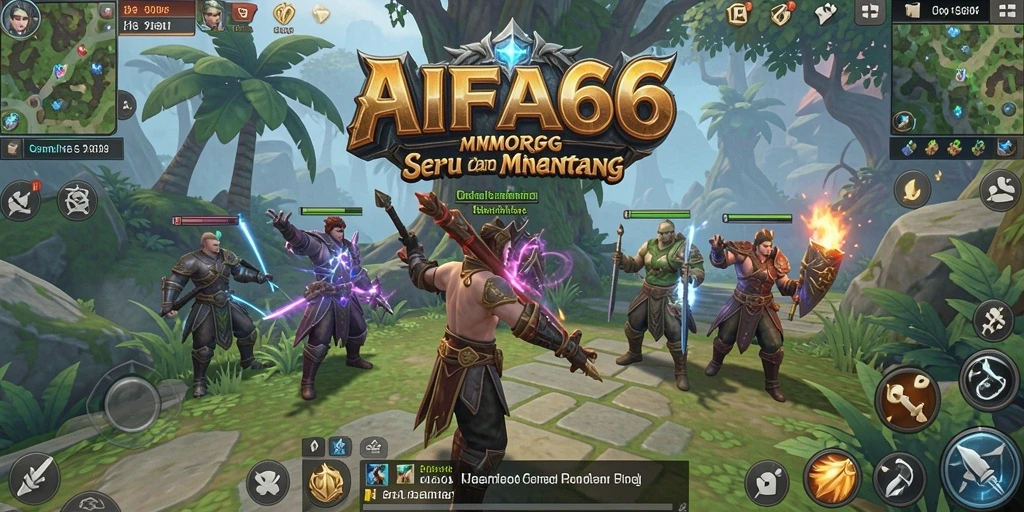 Tampilan gameplay AIFA66 dengan pertarungan epik di dunia MMORPG.