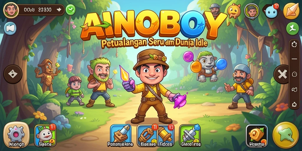 Tampilan menarik dari gameplay ANOBOY yang seru dan menghibur.