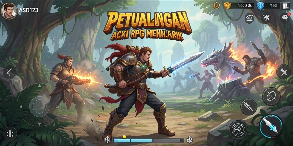 Screenshot gameplay ARPG yang menampilkan aksi seru dan grafik menawan.