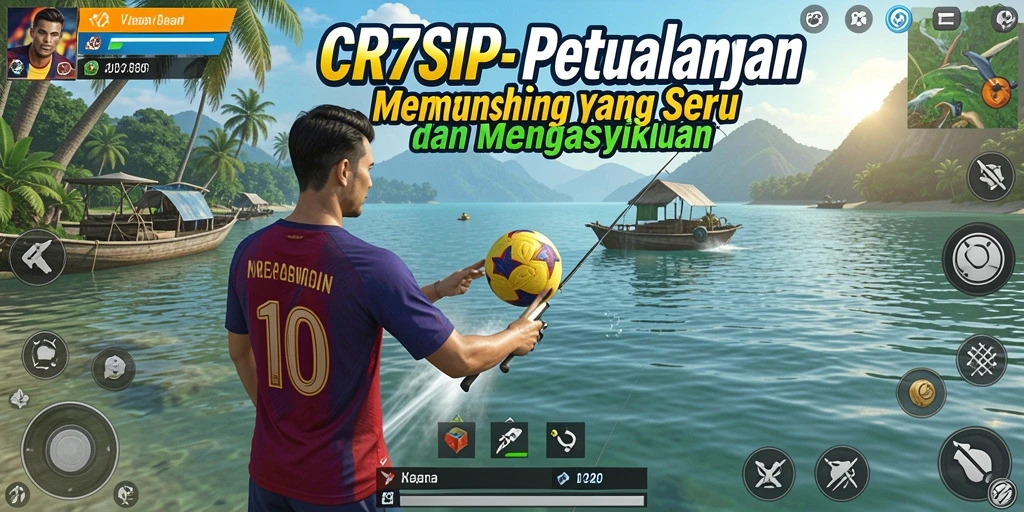 Tampilan gameplay CR7SIP yang menggambarkan keseruan memancing.