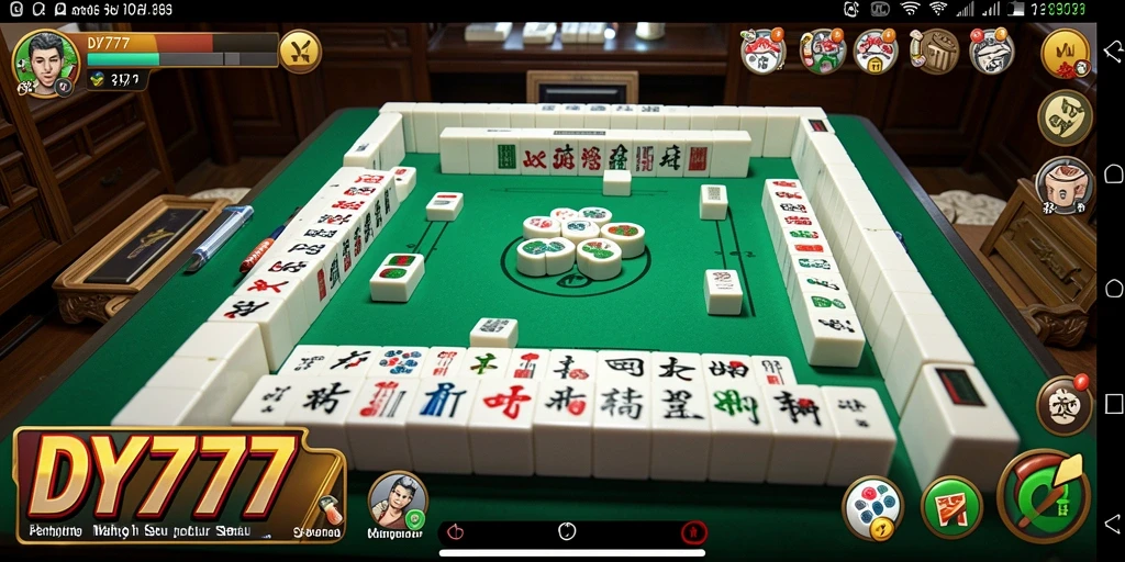 Screenshot gameplay DY777 yang menunjukkan permainan Mahjong yang menarik.