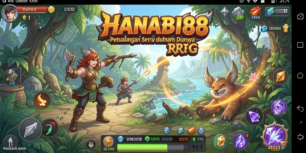Tampilan gameplay epik dari HANABI88 dengan grafis menakjubkan.
