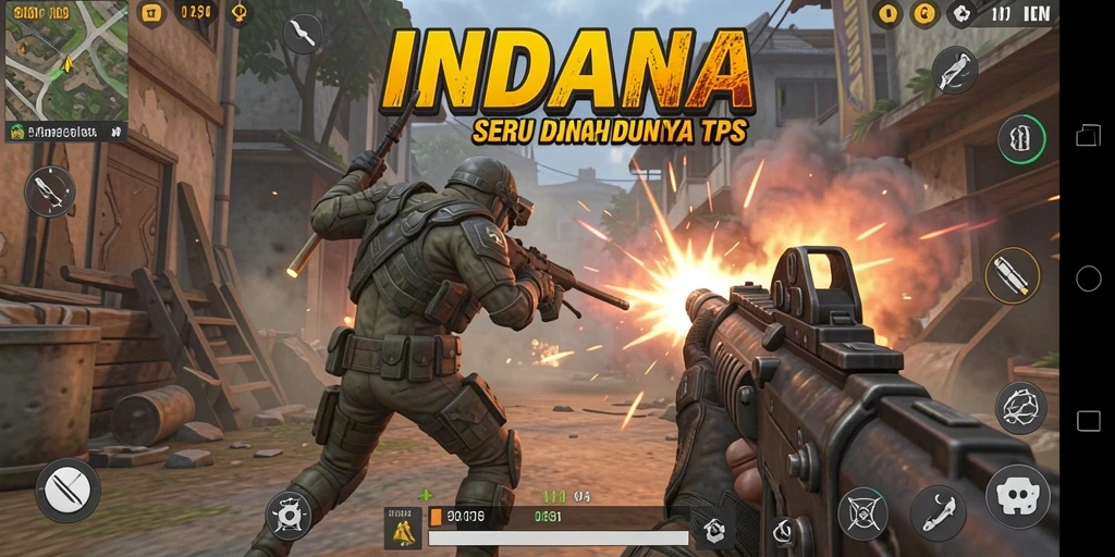 Tampilan menarik dari gameplay TPS INDAAA yang mendebarkan.