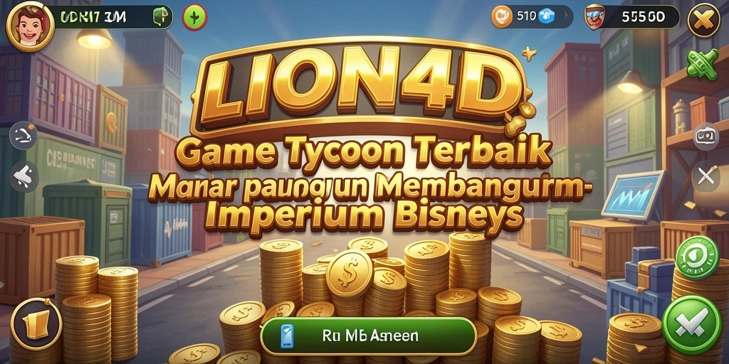 Tangkapan layar LION4D menampilkan gameplay seru saat membangun bisnis.