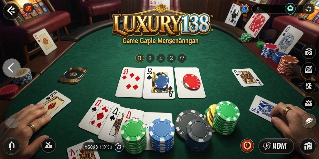Tampilan permainan Gaple yang menarik dan interaktif di LUXURY138.