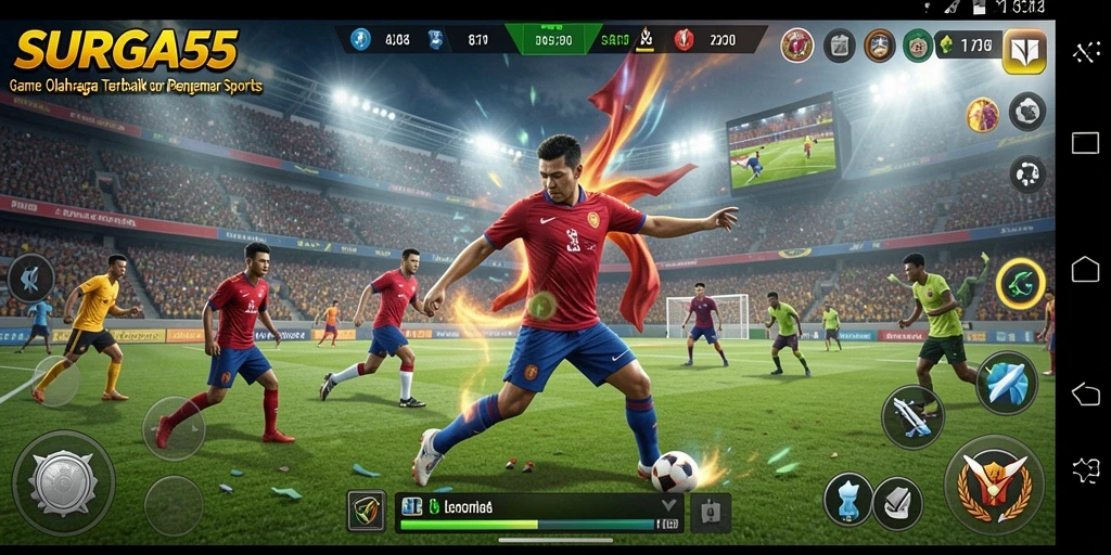 Gameplay seru SURGA55 dengan aksi olahraga yang mendebarkan.